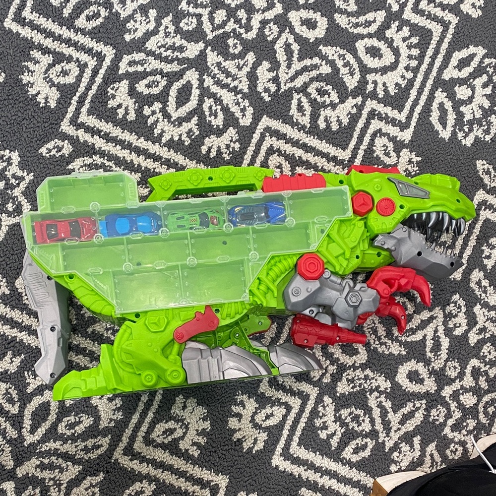 Dinosaur Car Carrier Toy - Green and Red
